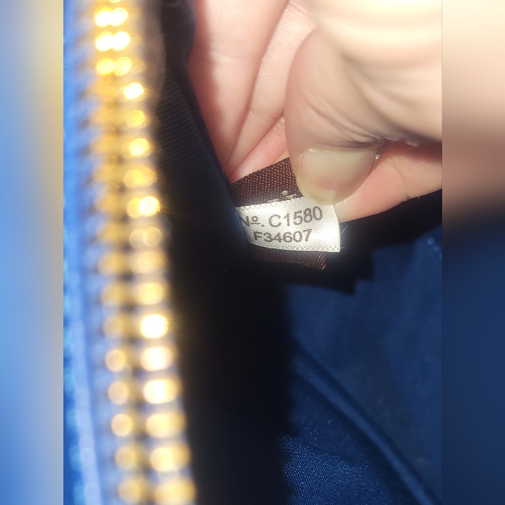 Coach Margot Carryall Royal Blue Pebbled Leather Satchel 2015 EUC - Picture 9 of 13